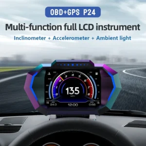 Affichage Tête Haute OBD + GPS HUD P24